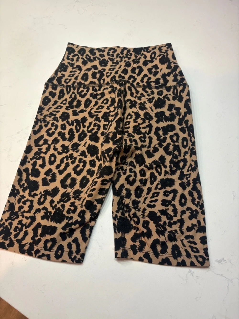 LNA Leopard Print Biker Shorts - Tan & Black - Picture 3 of 3